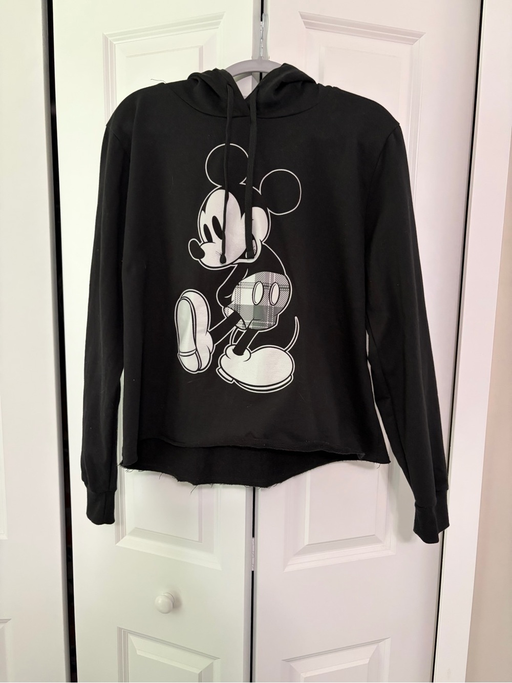 Disney Black Mickey Mouse Graphic Crewneck Hoodie Sweater